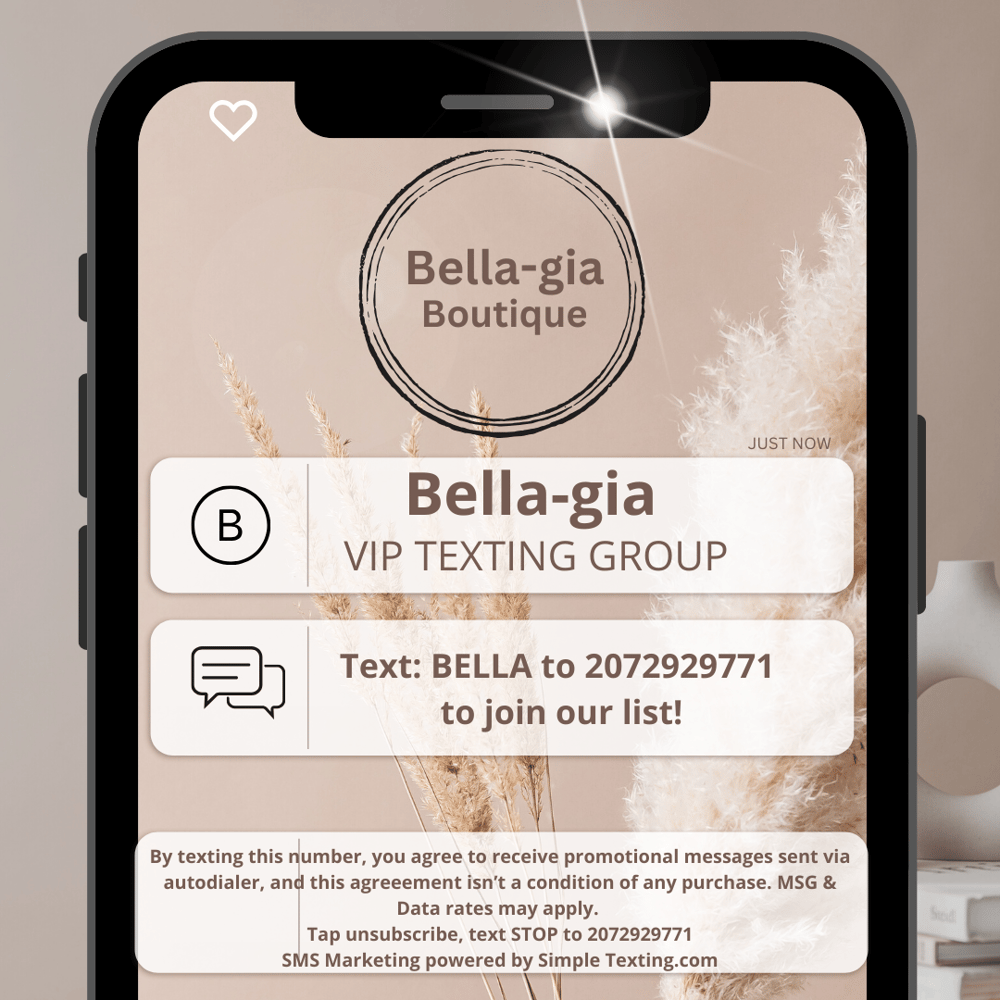 Contact Us Bella gia Boutique