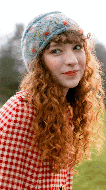 Besufy 1Pcs Women Flower Decor Felt Hat Solid Color Wool Blend Thick Warm  Women Winter Hat Accessories,Red