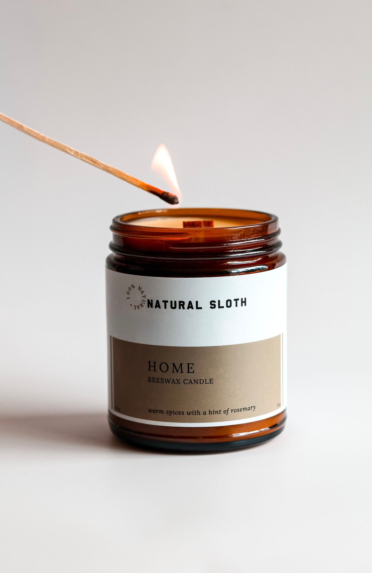 Lavender Lemonade Beeswax Candle – Natural Sloth