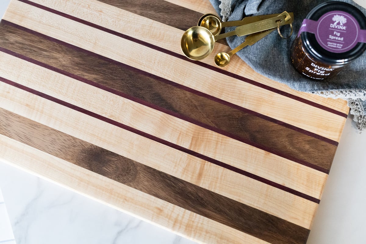 Handmade Hard wood small cutting board 8 x 7 Walnut Hard Maple Cherry