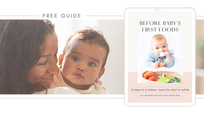 Get the Before Babys First Foods, a guide to a calmer, more fun start to solid foods