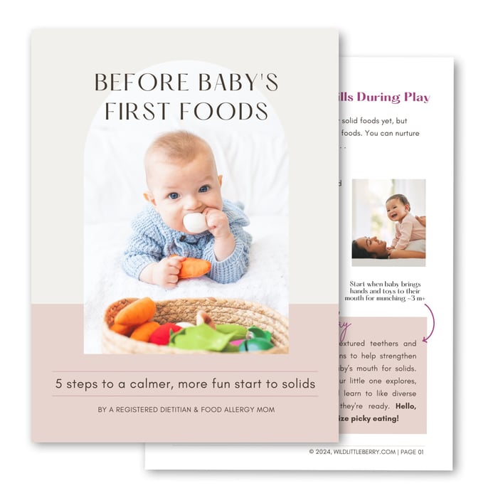 Before Babys First Foods, a guide with 5 steps to a calmer, more fun start to solids