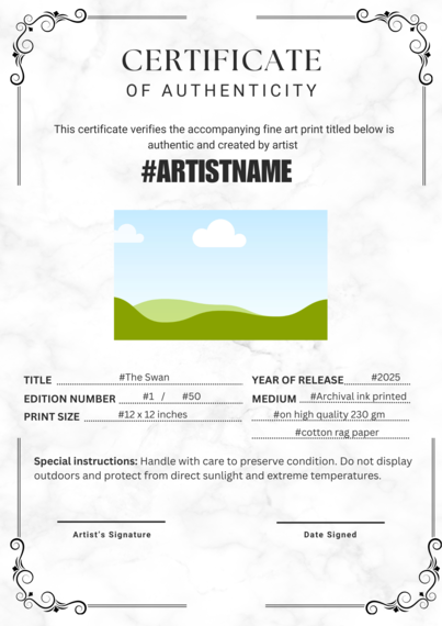 Certificate of Authenticity