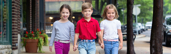 Happy kids wearing Myself Belts