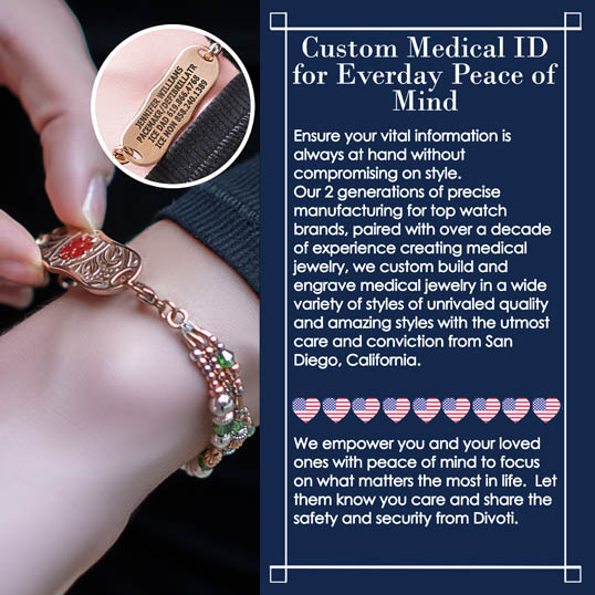 Micro Paracord Bracelet with Engraved Stainless Steel Medical ID