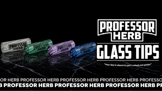 Professor Herb Glass Tips in 4 colours.