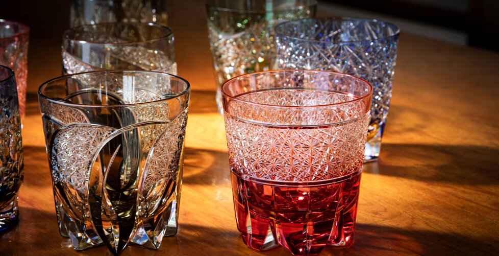 花瓶(KAGAMI CRYSTAL) ROCKS GLASS] HANA KAGAMI BY SATOSHI NABETANI, MASTER OF